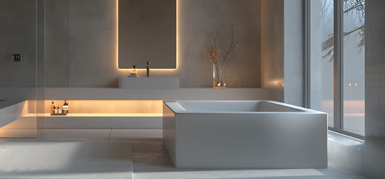 La baignoire carrée pour une salle de bains design 2