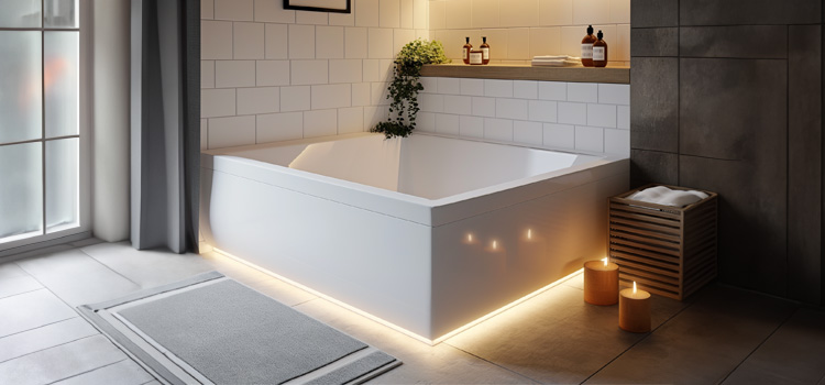 La baignoire carrée pour une salle de bains design 7